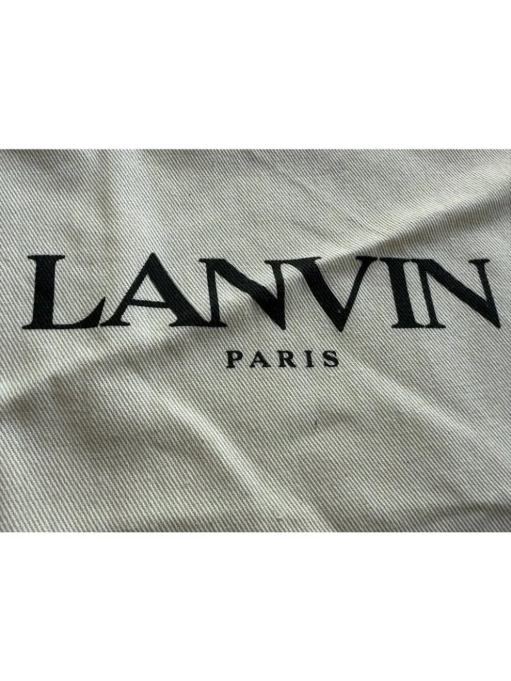 Lanvin Dust Bag Storage Drawstring Ivory 100% Cotton 15